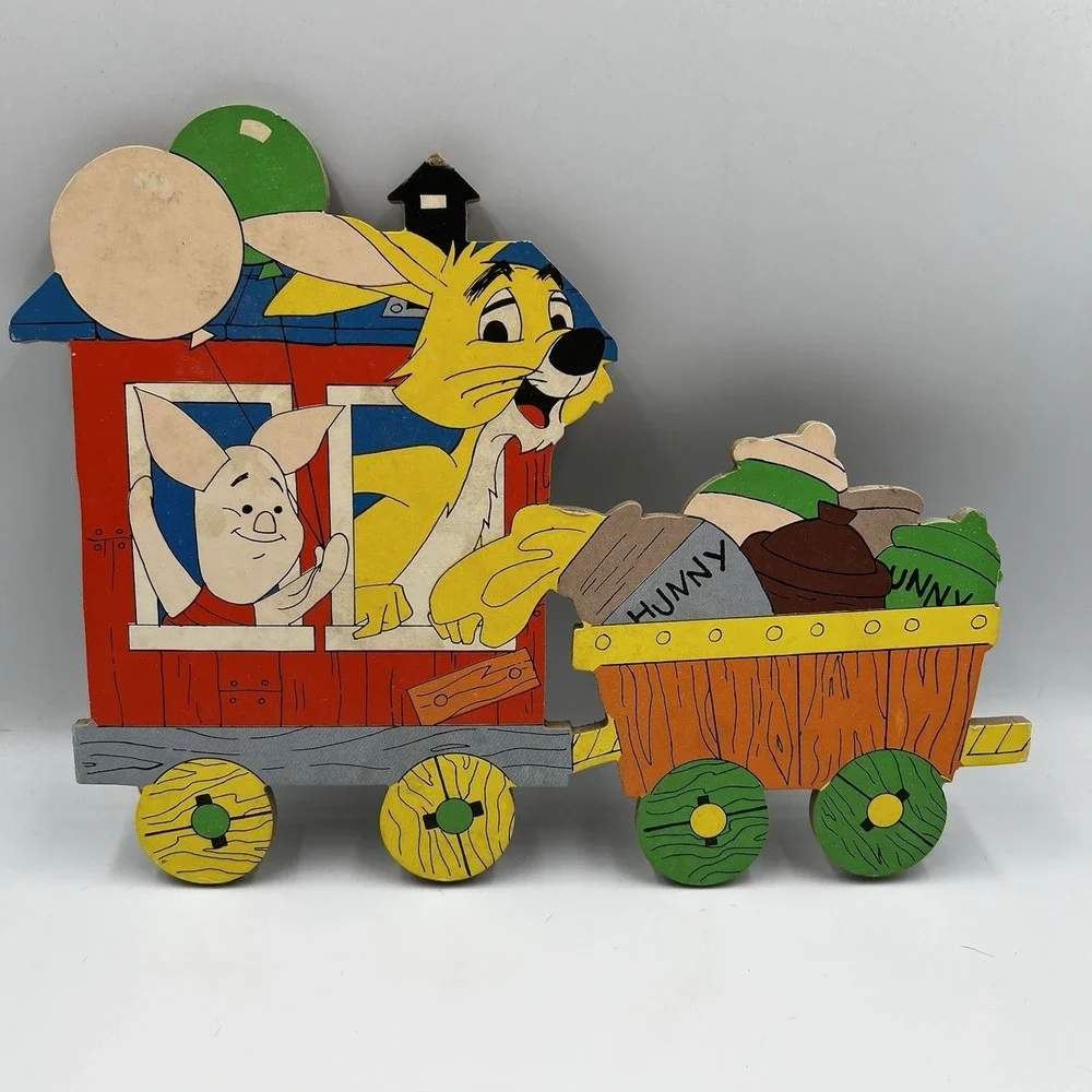 Vintage Sears Pin Ups Winnie the Pooh Wall‎ Decor Train Set Tigger Eeyore Nursey